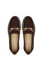 Women's Genuine Leather Brown Nubuck Loafers - 5