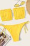 Brazilian Model Gathered Tie-Up Bikini Bottoms - 2