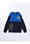 Lcw Kids Navy Blue Crew Neck Boy Sweatshirt