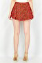 Women Regular Fit Allover Print Mini Skirts, Red - 4