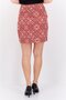 Women Floral Print Mini Skirt, Dark Brown - 2