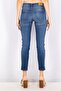 Women Slim Fit Plain Stretchable Denim Jeans, Blue - 3
