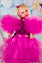 Buckle Pompom Sleeves Sequin Tulle Party and Birthday Dress - 3