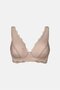 Women Lace Non Padded Bra, Beige - 2