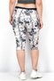 Women Sportswear Fit 3 and 4 Cropped Floral Tights, Pink and Black - 4