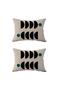 2-Piece Ds85 - Double-Sided Rectangular Throw Pillow Cover Set - 2