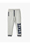 Jogger Sweatpants with Tie Waist and Print Detail Pocket