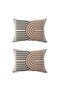 2-Piece Ds94 - Double-Sided Rectangular Throw Pillow Cover - 2