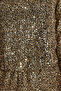 Sequined Boat Neck Long Sleeve Mini Back Detailed Evening Dress - 6