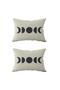 Double Sided Rectangular Throw Pillow Cover 2-Piece DS1 - 3