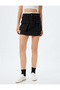Crepe Scuba Fabric Double Waist Detailed Mini Skirt with Cargo Pockets - 3