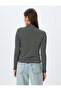 Metallic T-Shirt Stand Collar Long Sleeve Slim Fit - 4