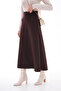 Women's Puf Scuba Hijab Bitter Brown Flared Skirt. - 5