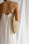 Cream Tote Bag Handmade Paper String Knitted Daily Shoulder Bag - Summer - 5
