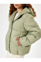 Inflatable Jacket with Hood, Zipper Pocket Detail, Snap Buttons - 5