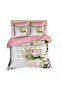 White Rose Ornament 3D Digital Double Duvet Cover Set
