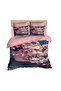 Pink 3D Digital Double Duvet Cover Set in Cherry Blossoms Pot