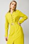 Acid Color Midi Length Shirt Collar Dress - 3