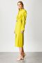 Acid Color Midi Length Shirt Collar Dress - 4