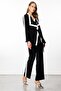 Enkürüsteli Black Shawl Collar Modailgi Jacket - 4