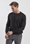 Anthracite Slim Fit Crew Neck Knitwear Sweater - 3