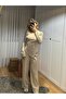 Women's Asymmetric Cut Collar Bottom Top Double Set - 4