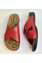 Red Crossband Anatomical Sole Women's Home Guest and Street Slippers - 6