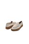 Genuine Leather Beige Women's Casual Shoes - 7