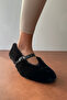 Women's Furry Ballerina Black - 3