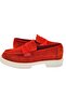 Orange Genuine Leather Women's Casual Summer Shoes - 7