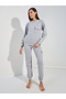 Solid Long Sleeves Pocket Top & Joggers Lounge Set