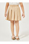 Elastic Waistband Pleated Preppy Skirt - 4