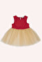 Baby Girl Wide Collar Red Dress - 3