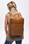 Deridense Organizer Laptop Premium Vegan Leather Backpack Laptop Bag Unisex