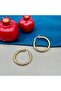 Women's Steel Pipe Hoop Gold Earrings - 3