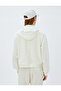 Long Sleeve Three Thread Cotton Basic Hooded Sweatshirt - 4
