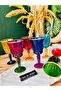 Colorful 6-Person Glass Gilded Coffee Water Glass 12cm - 2