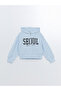 Lcw Kids Hooded Printed Long Sleeve Girls' Zippered Sweatshirt (W4)