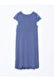 Square Neck Embroidered Short Sleeve Maternity Nightgown - 6