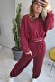 Claret Red Women's Sweat Tracksuit Set - 100% Modal Fabric - 2