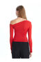 Lcw Vision Red Boat Neck Women's Blouse - 4