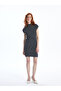 Lcw Vision White Mock Neck Striped Dress - 2