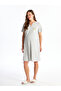 Lcwk Empty Neck Printed Short Sleeve Maternity Nightgown