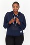 Women Sportswear Fit Long Sleeve Training Hoodie, Navy