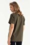 Full Moon Design T-Shirt Cotton Short Sleeve Crew Neck Printed T-shirt - 5