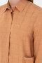 Women's Camel Long Sleeve Tunic Shirt 50289890-Vr015 - 7