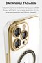 Apple iPhone 11 Compatible Transparent Frosted Gold Magsafe Case White - 6