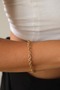 Steel Textured Chain Bracelet 4mm Minimal Thin Interlocking Rings 17Cm+4Cm&21Cm