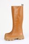Women's Tan 100% Genuine Leather Orthopedic Waterproof Non-Slip Sole Women's Boots Stylish Bootie Winter Boots - 6