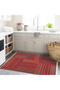Maya Collection Red Themed Multicolored Lines Patterned Modern Decorative Carpet Maya04 - 4